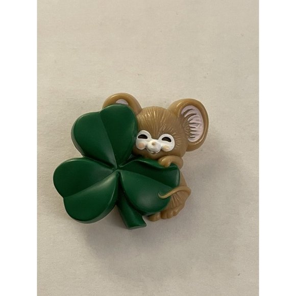 Hallmark Irish Mouse Shamrock Novelty Pin D12 - Picture 1 of 2